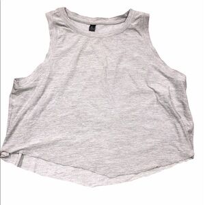 Kyodan size girls large grey cropped athletic top